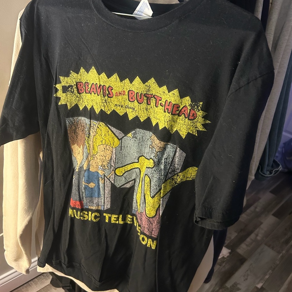 MTV Kids Beavis and Butt-Head T-Shirt - Black and Yellow